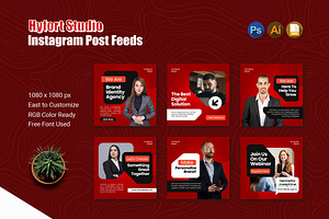 Hyfort Studio - Instagram Post, a Social Media Template by Esensifiksi.studio