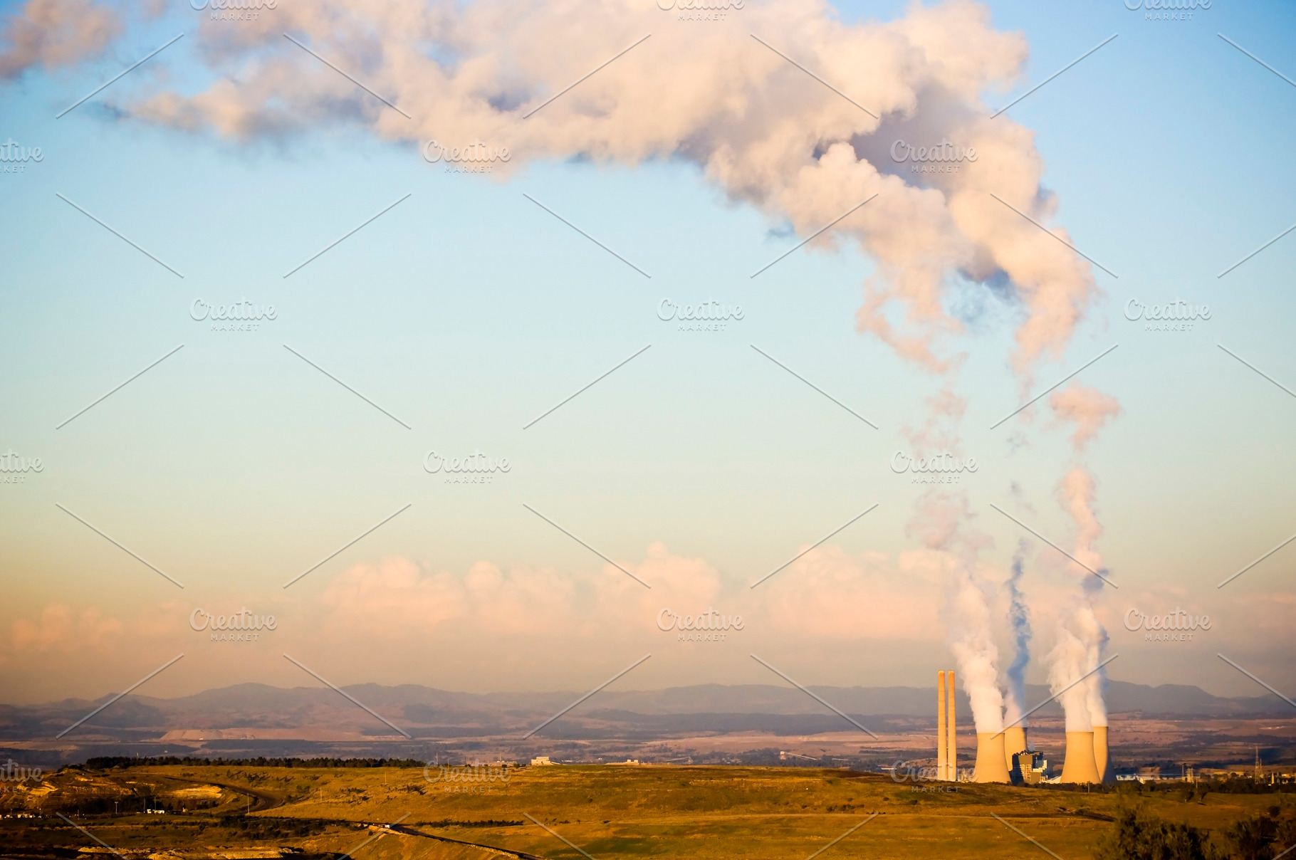 Power Station Smoke Stacks, an Industrial Photo by THP Creative