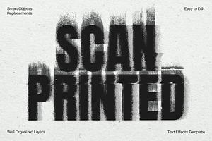 Scan Printed Text Effect