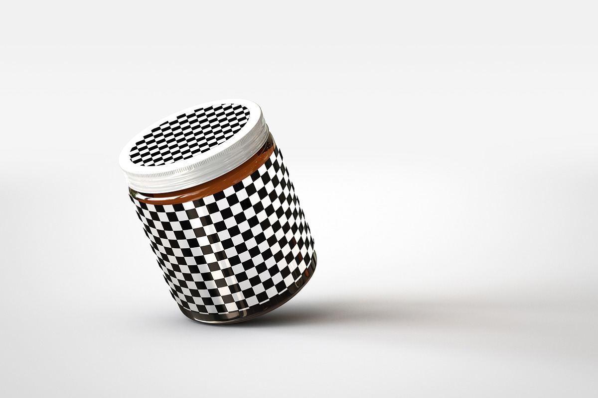 Amber Glass Jar Mock-Up, a Household Mockup by TSOBG (Photo 10 of 16)
