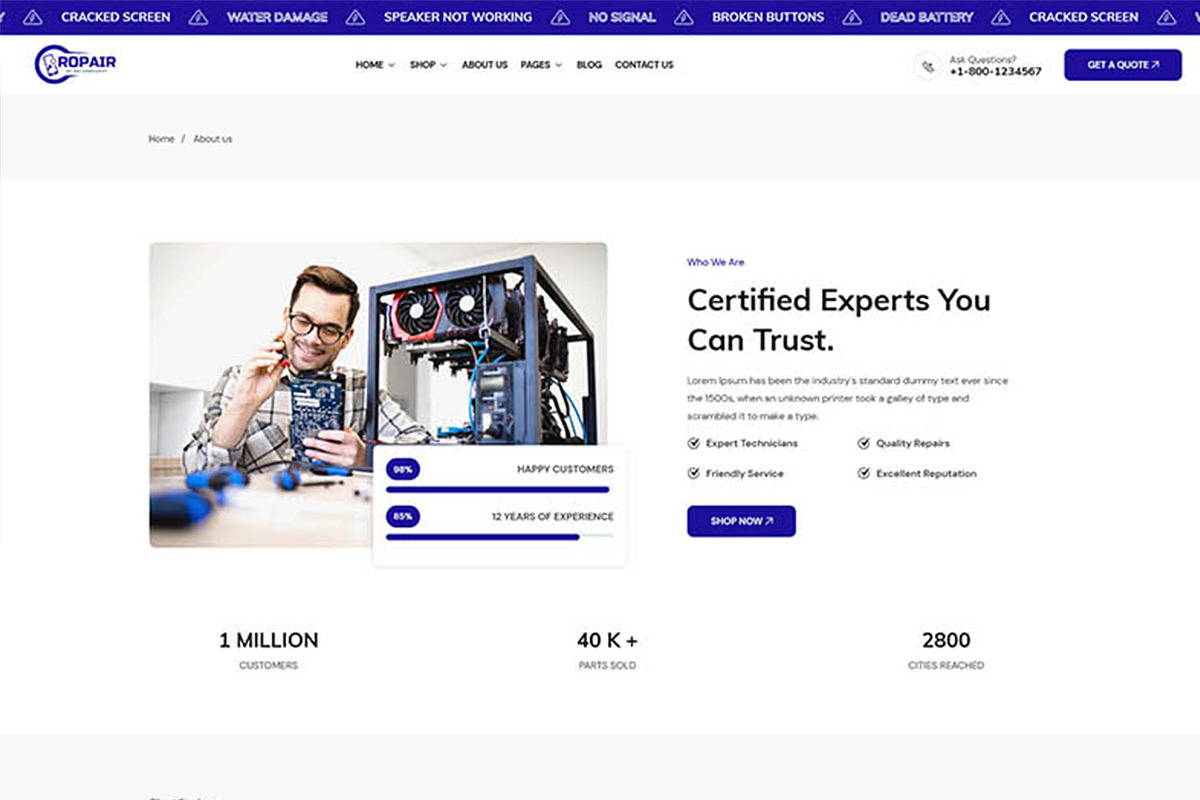 Repair Services Shopify Theme OS 2.0 preview 5