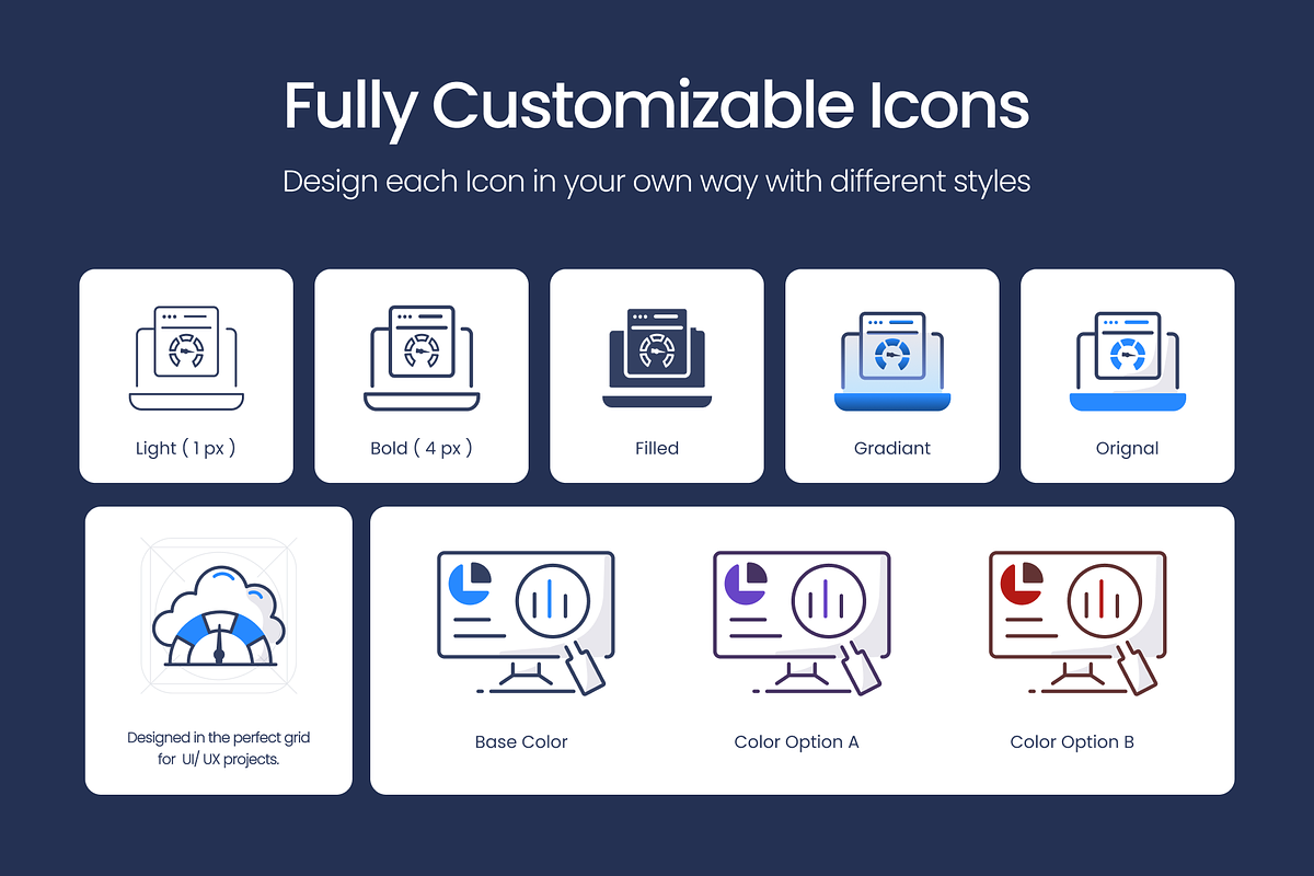 120 Digital Business Line Icons, an Outline Icon by Vectors Market (Photo 6 of 10)