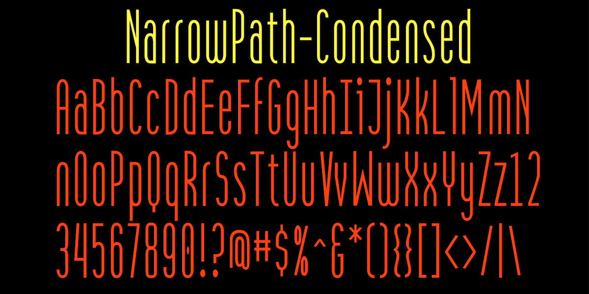 NarrowPath, a Sans Serif Font by Ingrimayne Type (Photo 6 of 8)
