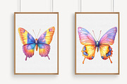 Watercolor Butterfly Clipart, an Illustration by Libby Wishes (Thumbnail 6 of 7)