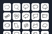 Speech Bubble Vectors, a Background Graphic by Brickclay (Thumbnail 7 of 8)