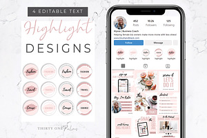 Instagram Template Bundle Pink