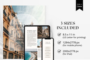 France Travel Itinerary Template, a Magazine Template by Pulsecolor (Thumbnail 2 of 10)