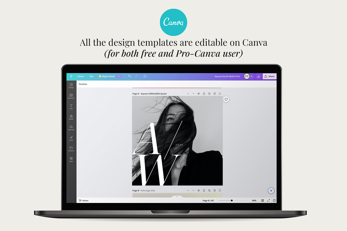 Fashion Social Media Templates CANVA, a Templates & Theme by Paper Flowers Studio (Photo 6 of 8)