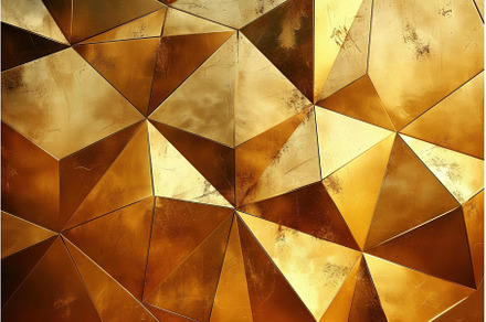 Glistening Abstract golden triangles, an Abstract Photo by Ylivdesign