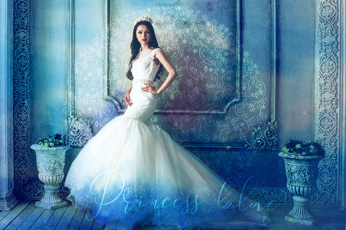 Blue Watercolor Set, a Texture Graphic by LeiaSW (Photo 4 of 7)