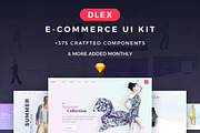 Dlex E-Commerce UI Kit Ultimate, an UI Kit Template by MahamedElgendy (Thumbnail 1 of 7)