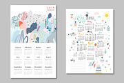 2019 calendars + planners, a Stationery Template by Lera Efremova (Thumbnail 8 of 13)
