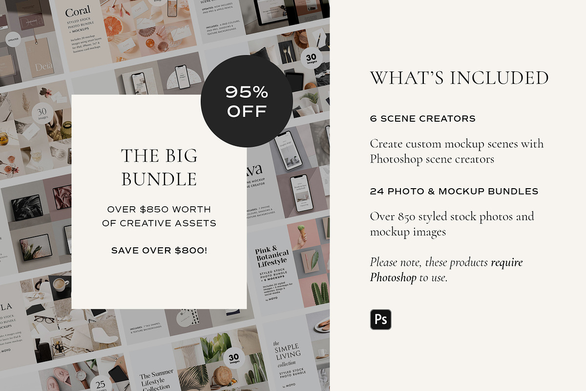 BIG Bundle: 95% OFF Photos & Mockups, an iPad Mockup by Moyo Studio (Photo 2 of 10)