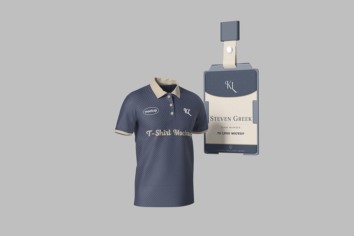 ID Card and Uniform Mockup, a Shirt Mockup by My Code Std (Photo 2 of 5)