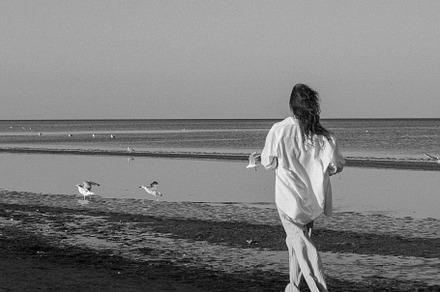 running girl near the sea, a Person Photo by Arymer