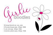 Girlie Doodles Design Set, a Decorative Illustration by Maggie Stilwell Design (Thumbnail 1 of 7)