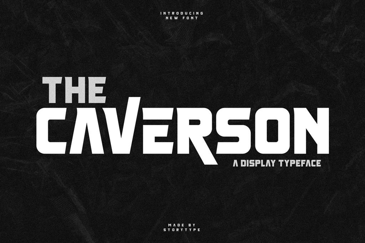 The Caverson Display Typeface Font, a Sans Serif Font by Storytype Studio (Photo 1 of 13)