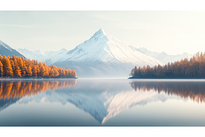Tranquil Mountain Lake with Forest, a Nature Photo by Lermont51