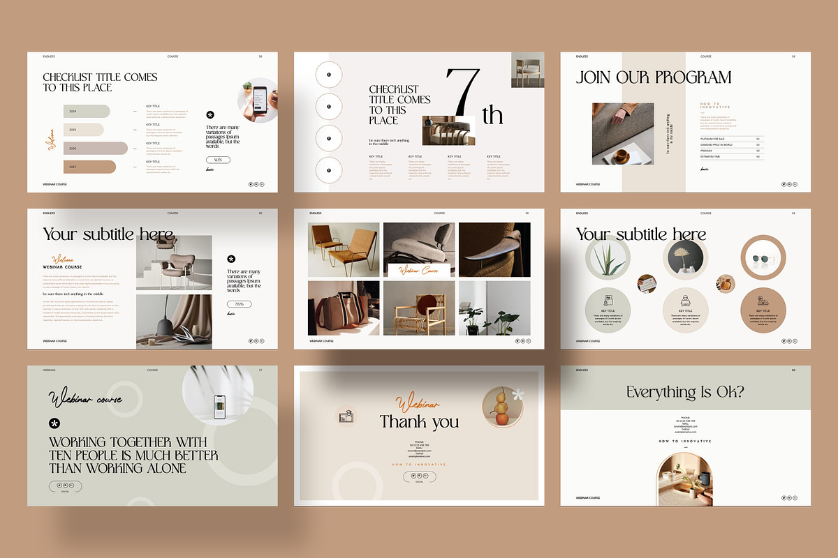 Webinar and Course Slides Template, a Presentation Template by ...