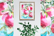 Pomegranate watercolor illustration, a Food Illustration by Art pages (Thumbnail 2 of 3)