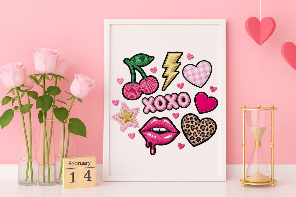 Colorful Embroidered Valentine PNG, an Illustration by Canvas Craft (Photo 7 of 7)