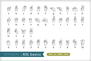 American sign language (ASL) basics, an Outline Icon by Picture Window (Thumbnail 1 of 5)