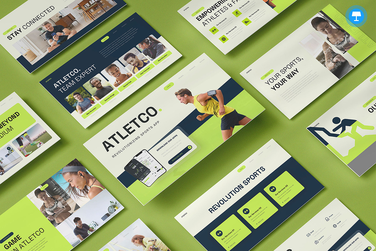 Sport Apps Keynote, a Presentation Template by Pixslides (Photo 1 of 4)