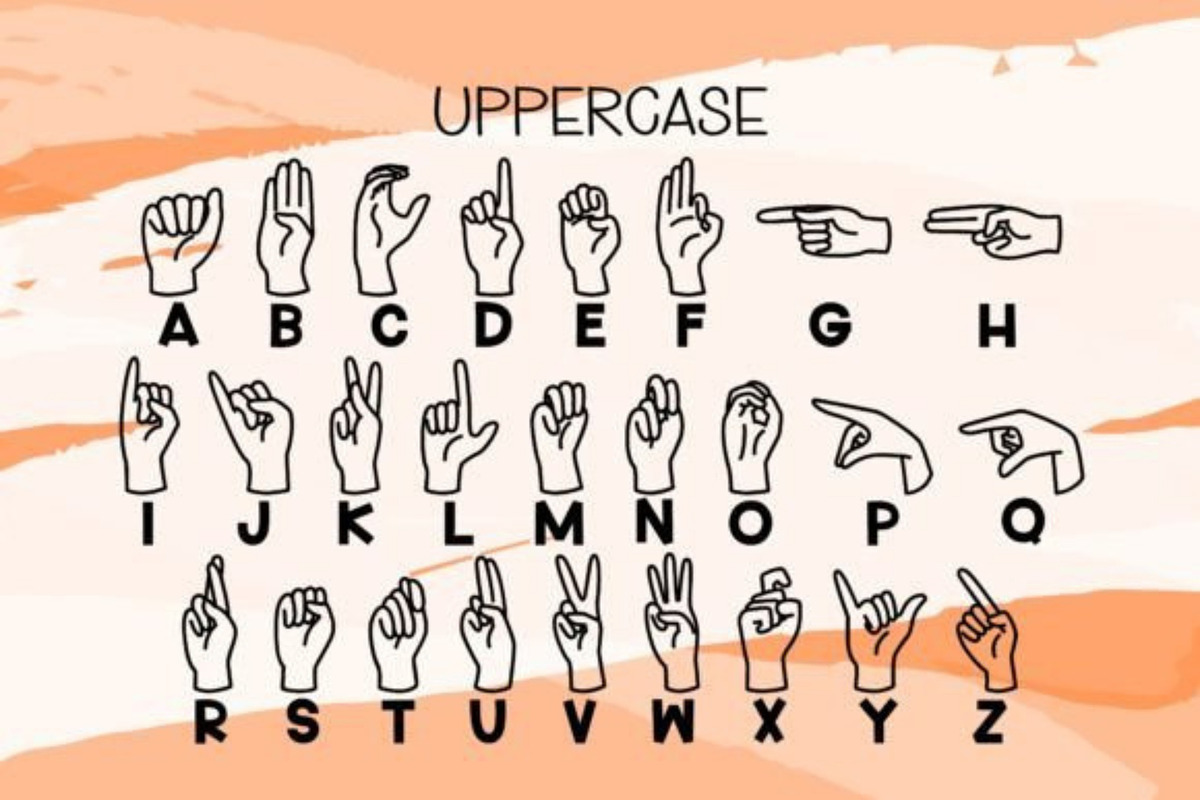 Hand Alphabet Font, a Symbol Font by Personalized1926 (Photo 4 of 6)