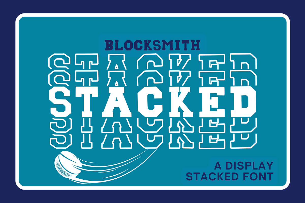 Blocksmith Stacked, a Serif Font by Dm Studio (Photo 1 of 10)