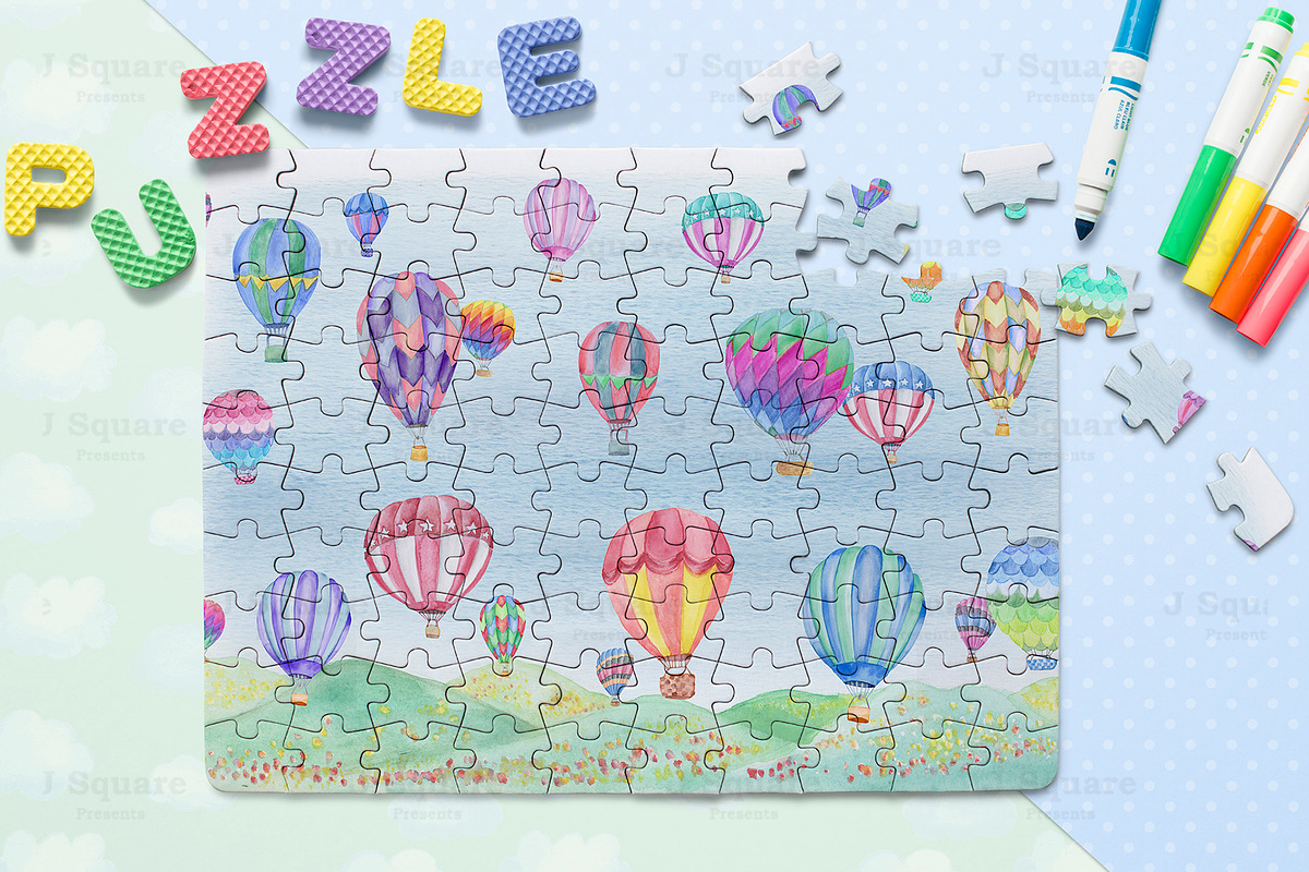 Puzzle Mock Up, a Product Mockup by JSquarePresents (Photo 6 of 6)