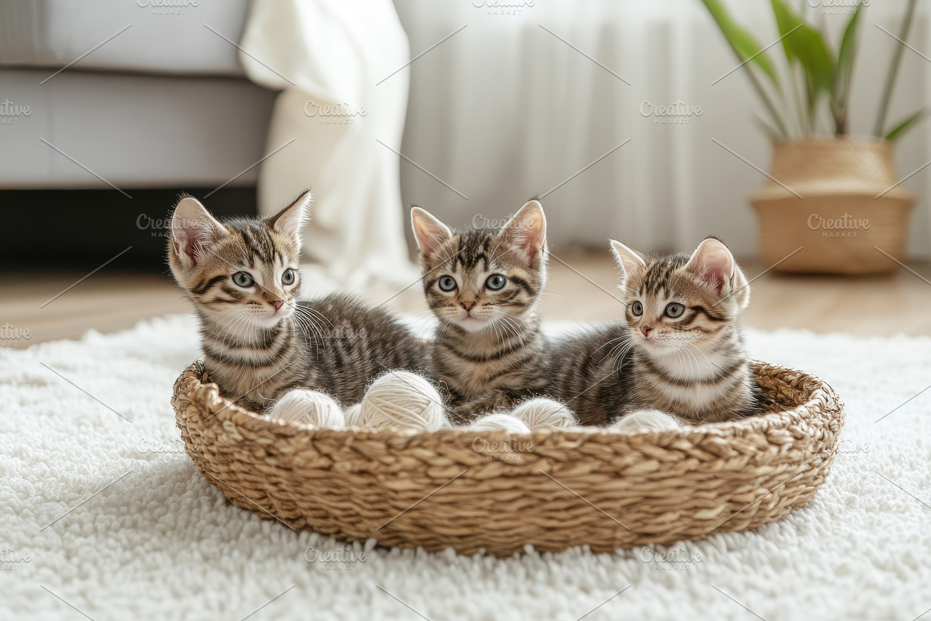 Cute purebred tabby kittens playfull, a Photo by Pavel_design