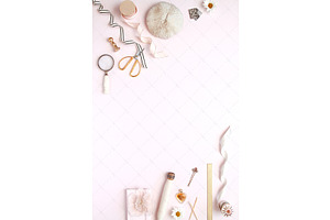 Pink Luxury Stationary Stock Photo