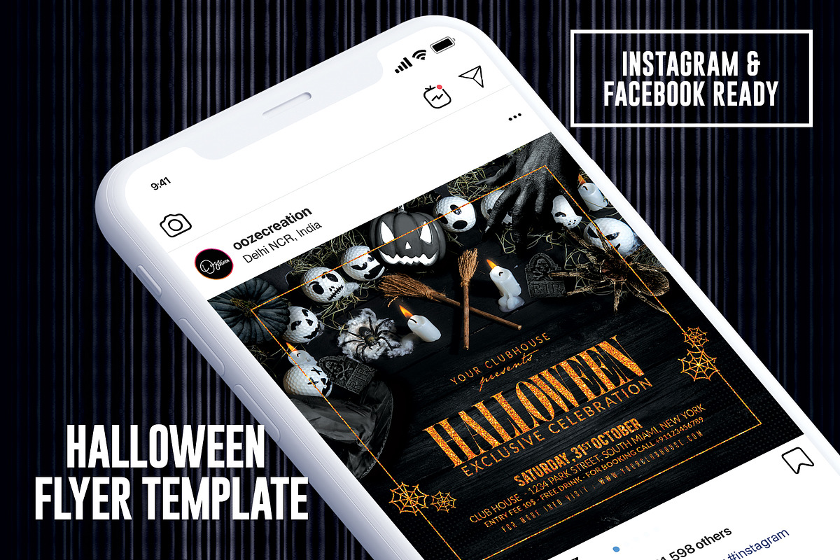 Halloween Flyer Template, a Templates & Theme by MithilaCreation (Photo 4 of 6)