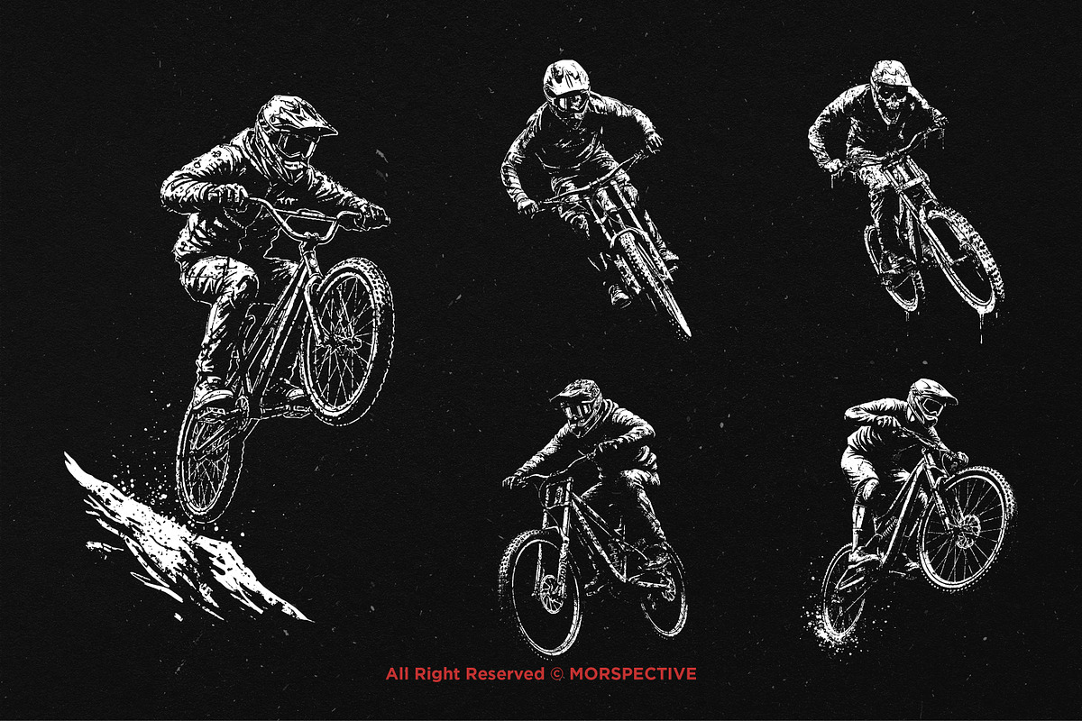 10 Bundle Dark Art Mountain Bike, an Illustration by Morspective (Photo 3 of 7)