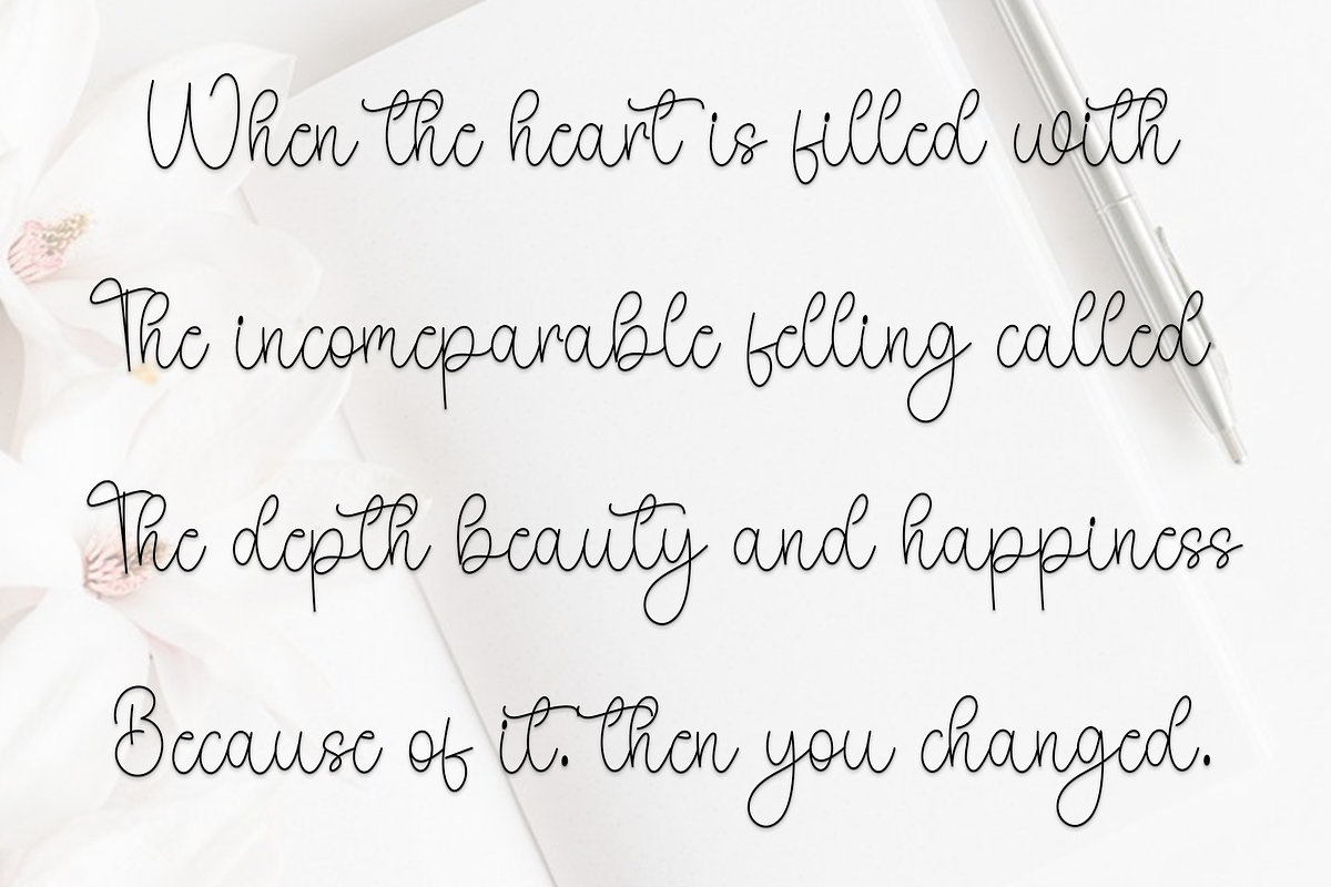 Vocation Delightful, a Handwritten Font by FreshTypeINK (Photo 7 of 8)