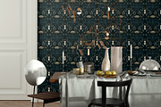 Blue and Beige Wallpaper, a Wallpaper Graphic by Bloomart Studio (Thumbnail 5 of 7)