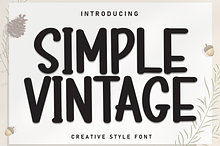 Simple Vintage | Script Font