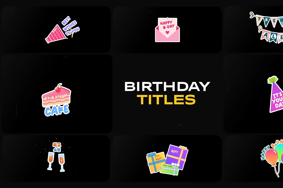 Birthday Titles for After Effects, a Templates & Theme by FlashFXbox (Photo 1 of 2)