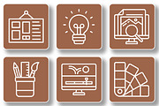 Art and Design Icon Pack, an Outline Icon by Tekuni (Thumbnail 8 of 10)