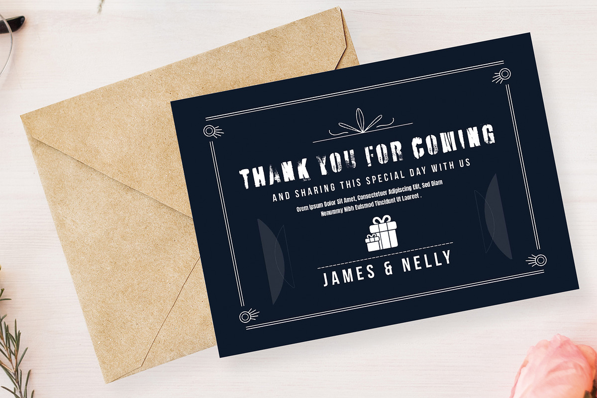Elegant Invitation Thank You Card, a Business Card Template by MightyDesign (Photo 2 of 6)