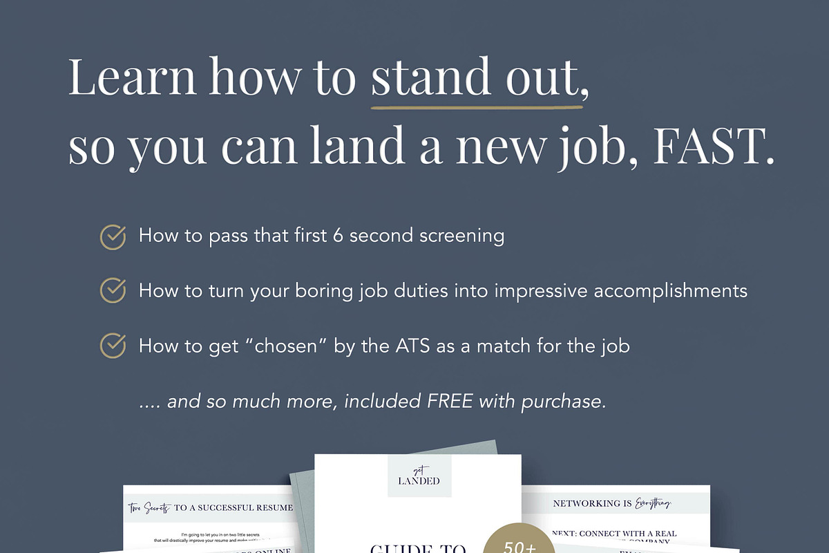 Modern Executive Resume Template, a Resume Template by Get Landed (Photo 7 of 10)