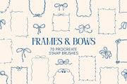 Frames & Bows Procreate Stamps, a Brushes & More by Veronika Gotovceva (Thumbnail 1 of 7)