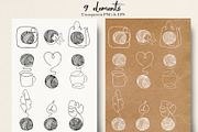 Knitting doodle collection, an Object Graphic by made by Tanya (Thumbnail 3 of 3)