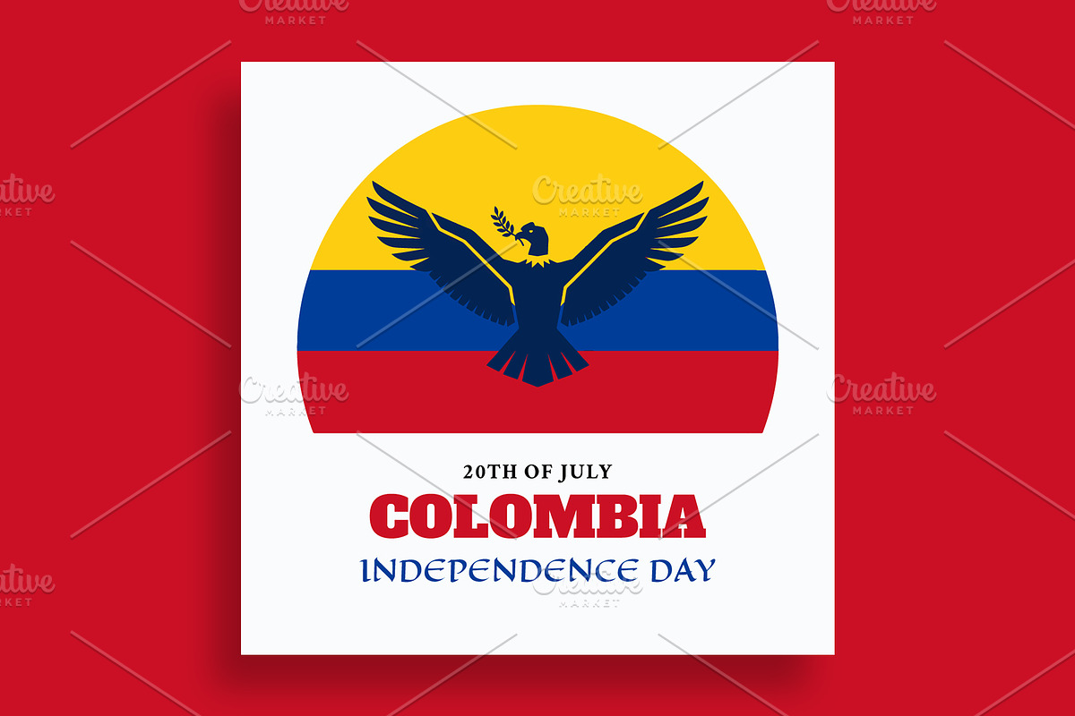 Colombia Independence Day Banner, a Social Media Template by nandinigraphics (Photo 1 of 3)