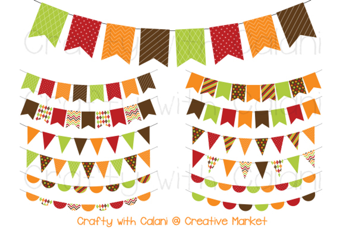 Thanksgiving Digital Bunting, a Graphic by Crafty with Calani
