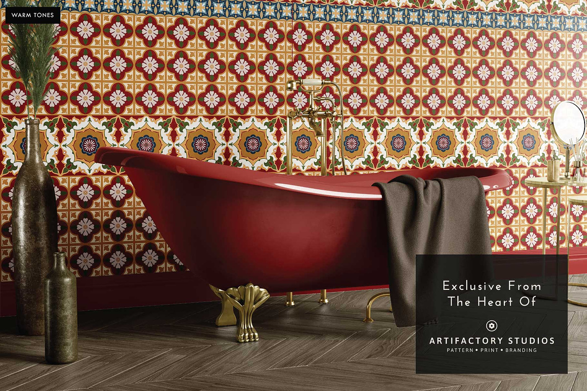 20 Square Tile Block Prints, a Decorative Illustration by Artifactory Studios (Photo 2 of 6)