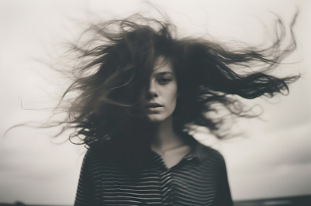 Moody Windy Vibes with Tousled Hair Model, a Beauty & Fashion Photo by Iconogenic