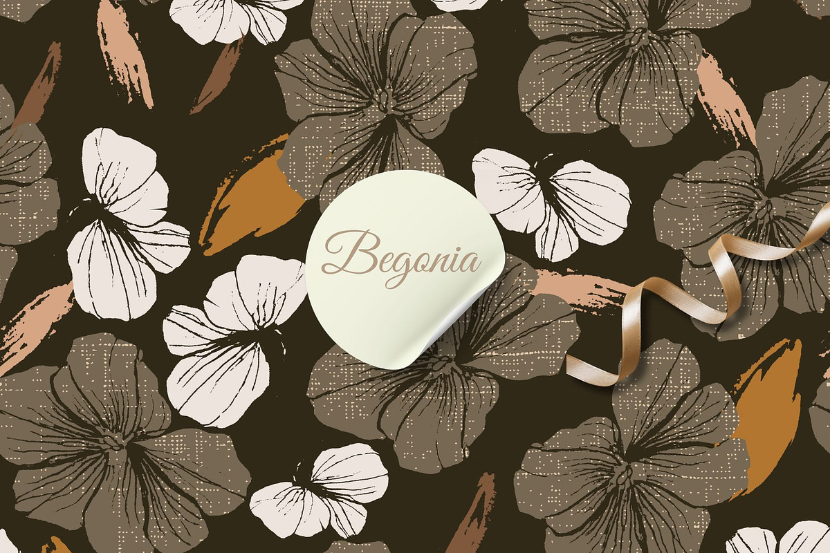 BEGONIA - Boho Seamless Pattern, a Pattern Graphic by Debby Blooms (Photo 2 of 7)