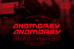 ANDMOREY - Futuristic Display Font