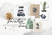 Vacation Time. 50 Logos & Badges, an Illustration by Cosmic Store (Thumbnail 1 of 11)